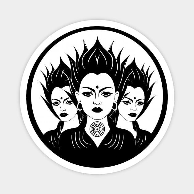 Hecate Goddess Magnet by Rike Mayer